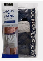 
              Lucky Brand Knit Boxer Shorts Cotton Assorted Black/Gray Color Underwear 4Pack
            