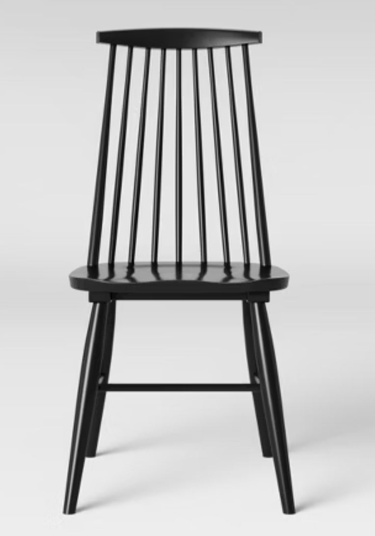 Harwich High Back Windsor Dining Chair Black FA - Threshold