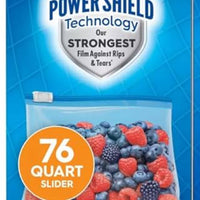 Ziploc Slider Freezer Bags Variety Power Shield Technology, 76 Quart