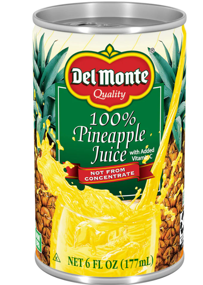 Del Monte Pineapple Juice 6Floz-6 oz. (177ml) DLC: Fev26