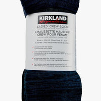 KIRKLAND Signature Ladies' Extra-Fine Merino Wool Crew Socks, Blue