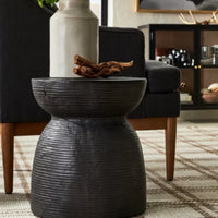 Grantsville Drum Accent Table Black - Threshold designed with Studio McGee LPEU856843