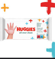 
              HUGGIES
All over clean lingettes pour bébé corps et visage
            