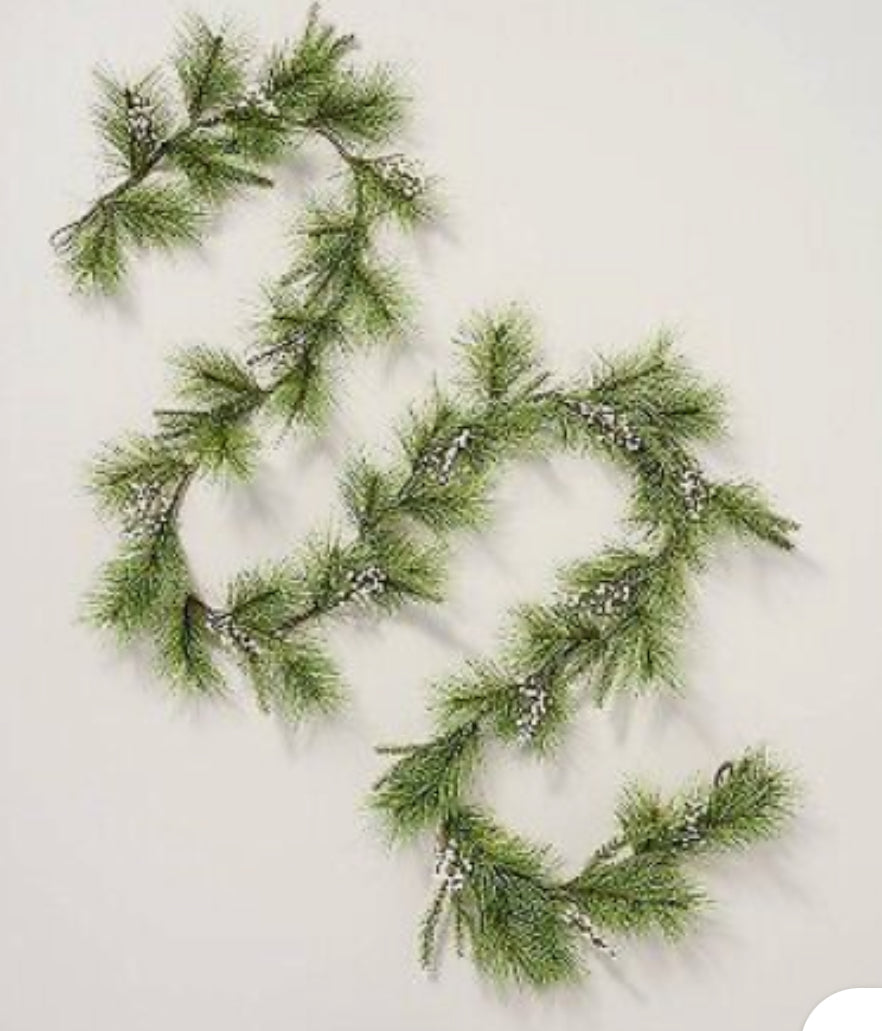 12' Faux Needle Pine and Snowberry Christmas Garland Hearth & Hand with Magnolia