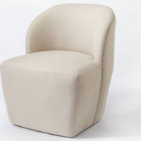 Pasadena Swivel Accent Chair Tan Herringbone - Threshold designed with Studio McGee: Curved Back, No Assembly Required