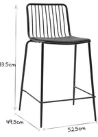 
              Miliboo Tabourets de Bar Design en métal Noir avec Coussin 65 cm
            