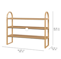 
              43" Vass 3 Shelf Bookcase Light Brown - Threshold
            