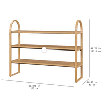 43" Vass 3 Shelf Bookcase Light Brown - Threshold
