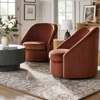 Slope Arm Swivel Chair Velvet - Threshold™ designed with Studio McGee
