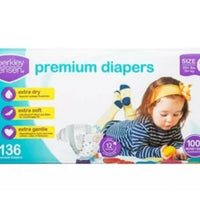 Berkley Jensen Premium Diapers, Size 6/ 136 ct