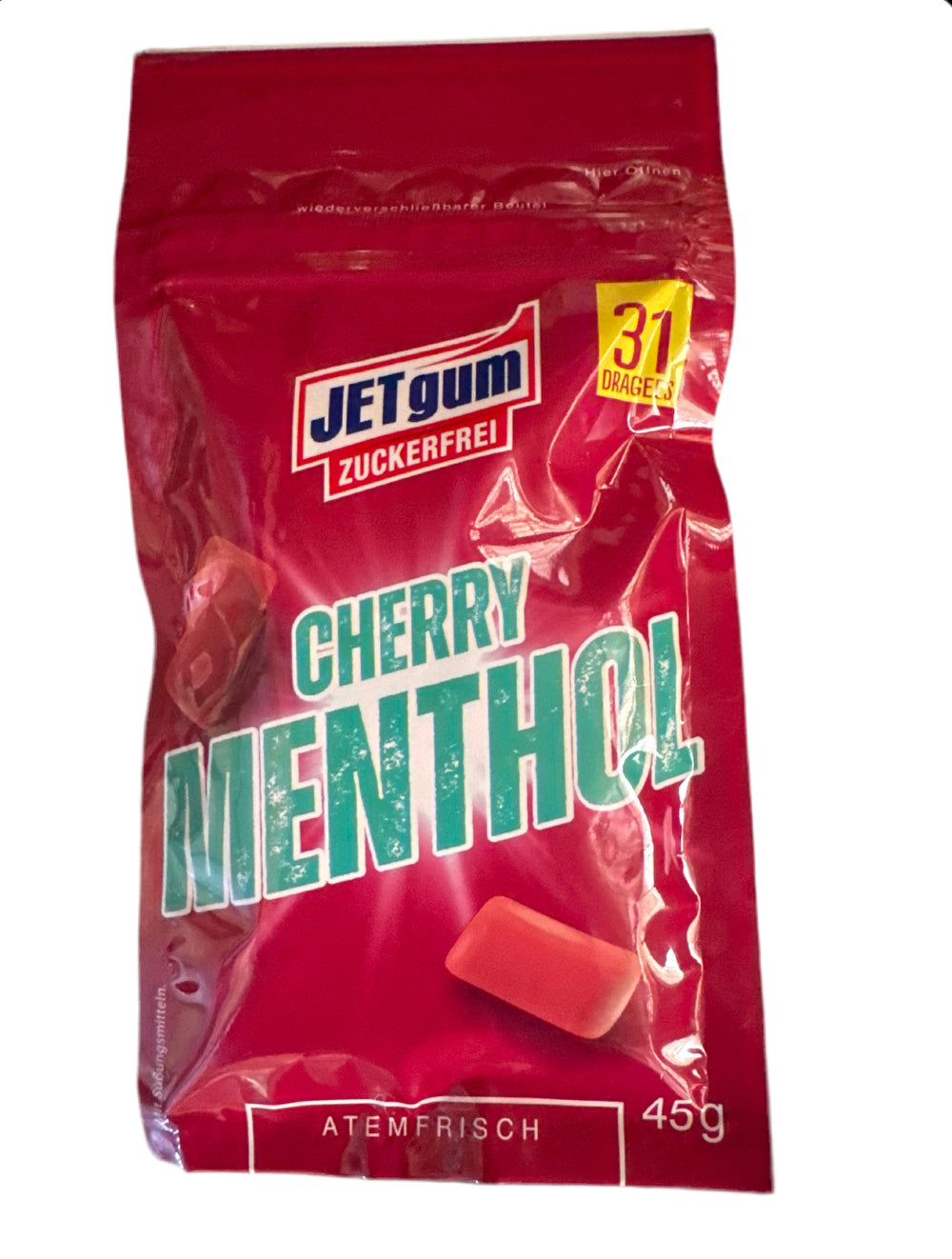Jet gum cherry menthol 31 dragees (45g) Fev26