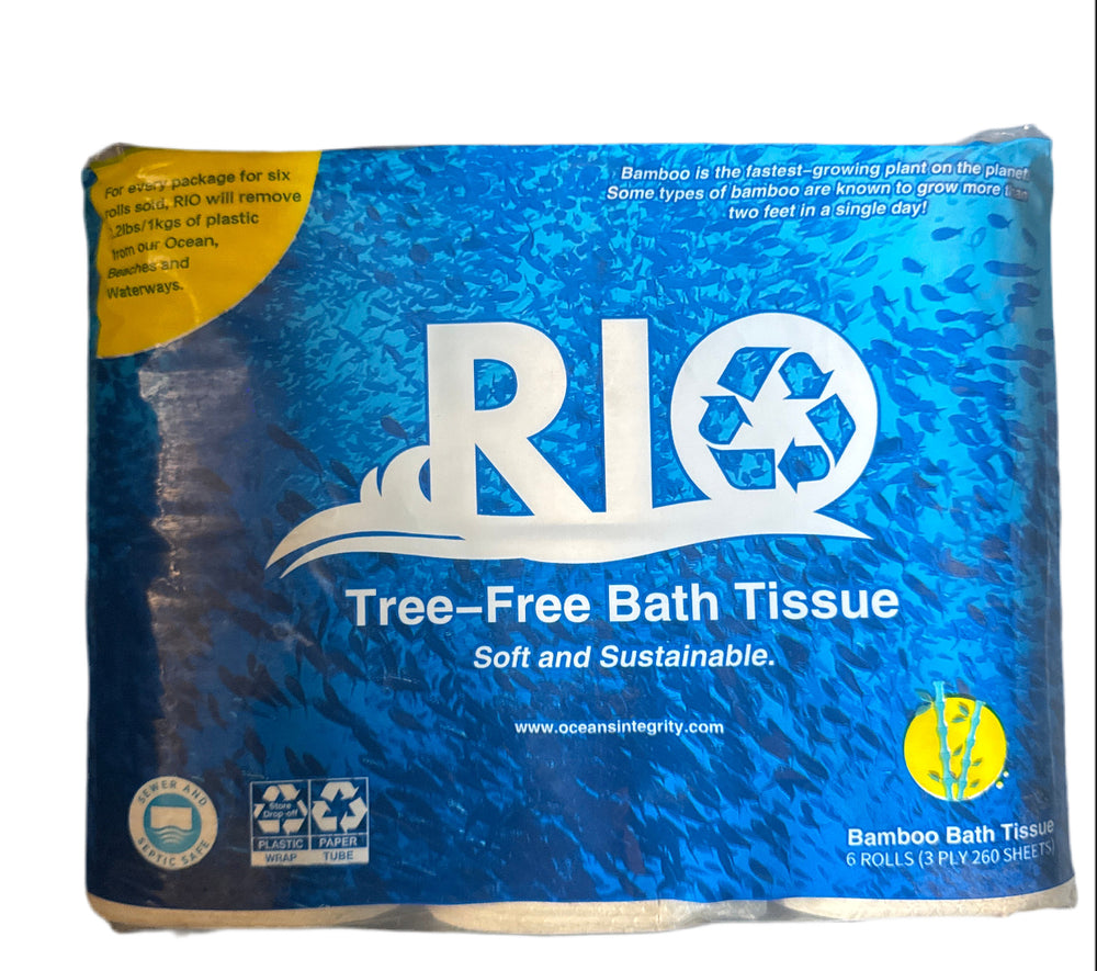 RIO Tree Free Bamboo Toilet Paper 6 rolls (3-Ply  260 Sheets)
