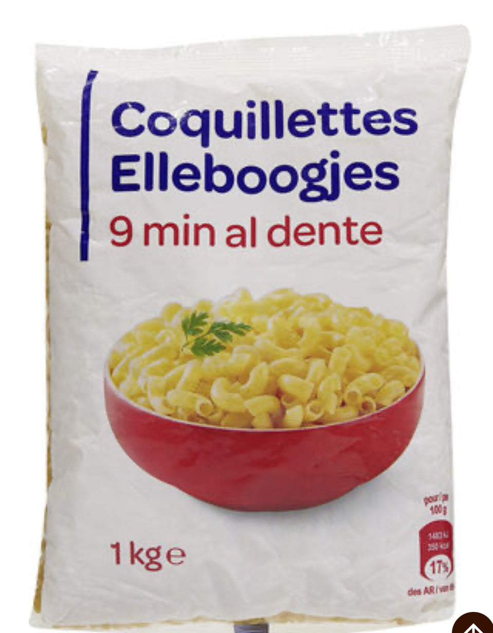 Coquillettes - Carrefour - 1 kg DLC: Juillet27