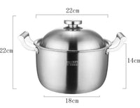 
              Stockpot,304 Stainless Steel Stock Pot with Lid,No Chemical Coating,Binaural Handle,Suitable for All Stove Tops,3 Size (Size : 22cm*14cm)
            