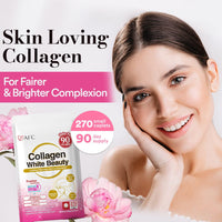 AFC Japan Collagen White Beauty with Marine Collagen Peptide, Glutathione, L-Cystine - 1.5X Better Absorption Than Other Collagen – for Skin Firmness & Whitening– 90 Days Supply's DLC: 20Juin26