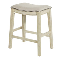 
              24" Saddle Counter Height Barstool Gray - OSP Home Furnishings: Nailhead Trim, Wood Base, No Assembly Required LPEU853463
            