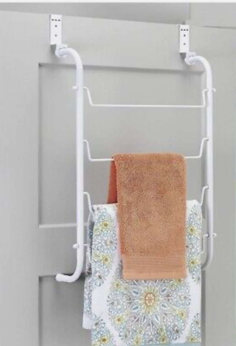 Whitmor Over The Door Towel Rack White