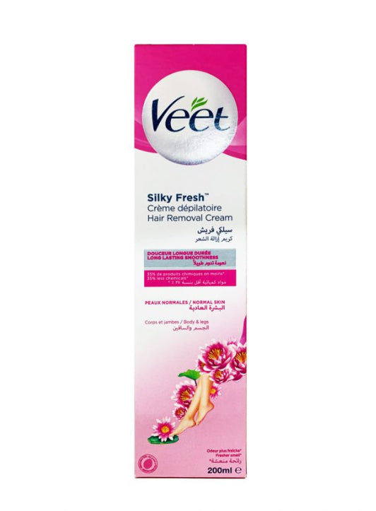 Veet Silky Fresh Crème Dépilatoire Douceur Longue Durée 200mL DLC: MAR24