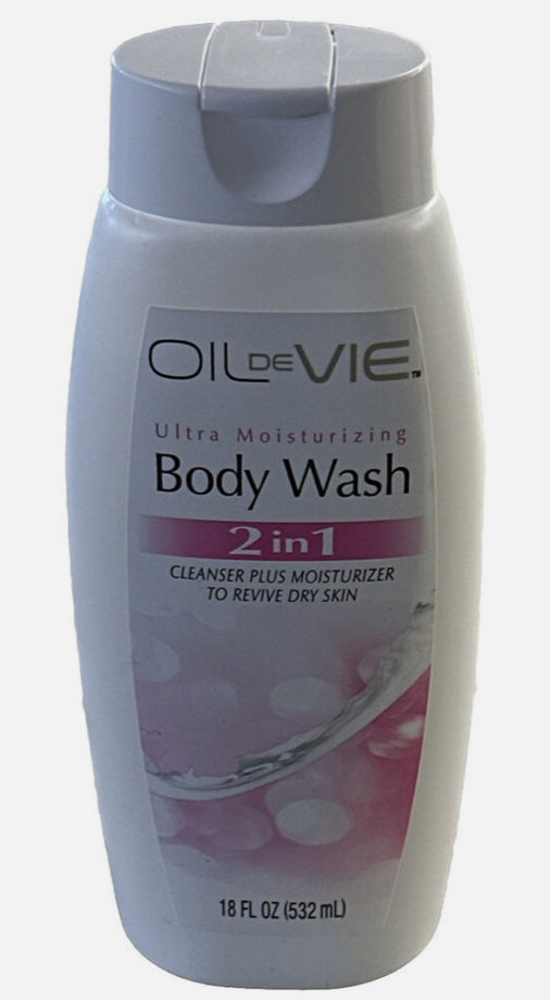 Huile de vie ultra hydratante 2 en 1 lavage corporel : 18floz/(532 ml)