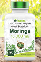 
              Moringa Capsules 10,000 mg - 120 Capsules | Pure Moringa Oleifera Leaf Powder Supplement | Powerful Green Superfood | Super Greens Powder Pills | Non-GMO, Made in The USA! DLC: 01/27
            