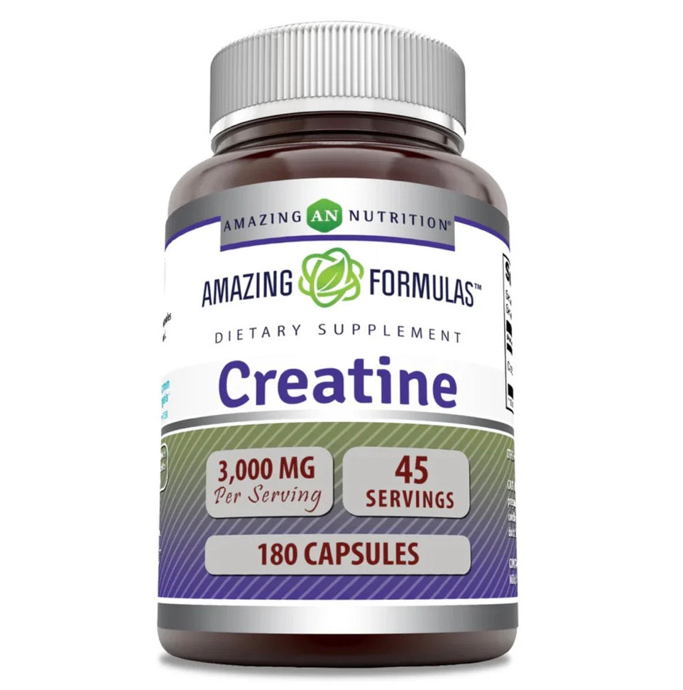 Amazing Formulas Creatine Monohydrate | 3000 Mg Per Serving | 180 Capsules DLC: 07/2027