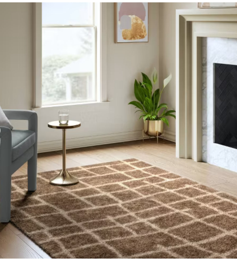 Broken Grid Shag Area Rug - Threshold (1.5 m x 2.1 m)