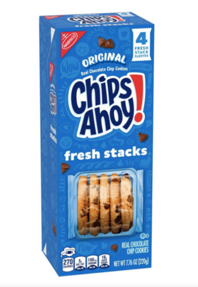 Chips Ahoy! Fresh Stacks Original 7.76oz (4 Stacks) (220g) DLC: Nov25