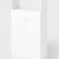 Large Storage Cabinet White - Brightroom: 2-Door Design, Laminated Finish, Anti-Tip Hardware