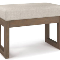 Simplihome Tweed Small Ottoman Bench, Milltown, Platinum LPEU846702