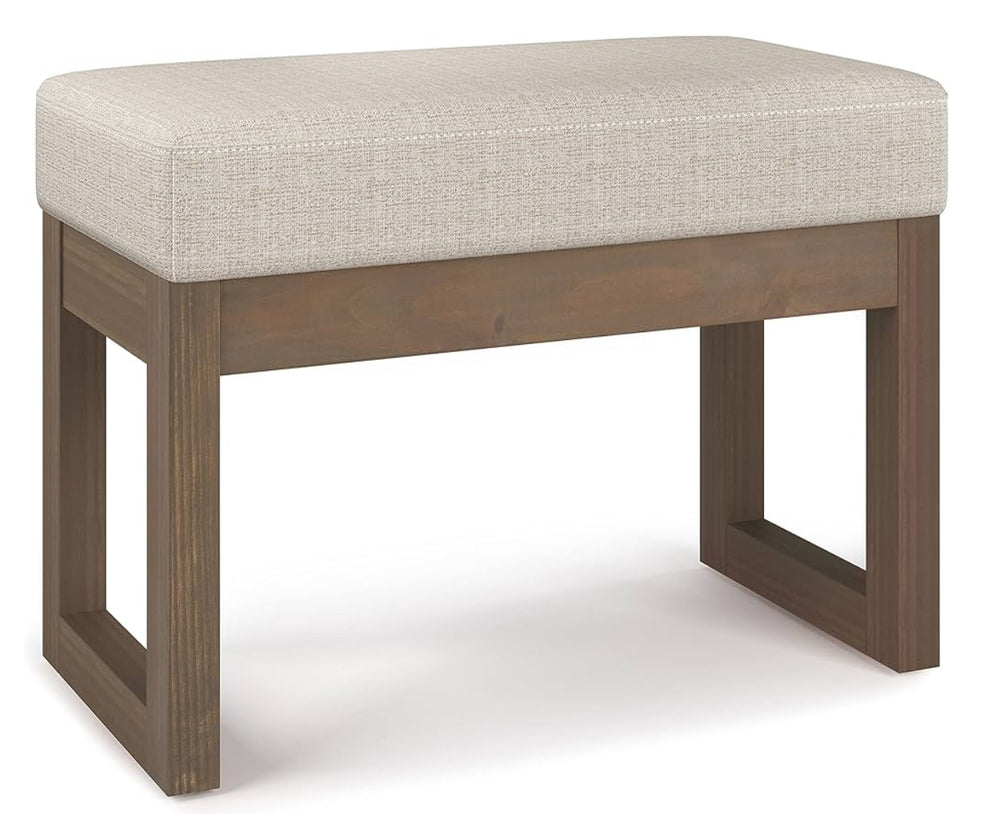 Simplihome Tweed Small Ottoman Bench, Milltown, Platinum LPEU846702
