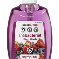 Ameriderm Premium Antibacterial Hand Wash Antibacterial Pump Hand Soap For The Whole Family - Berry Medley Scent Hand Liquid Soap For Sensitive Skin & Everyday Use - 13.5 fl oz