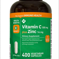 Member's Mark Vitamin C + Zinc 500 mg. (400ct.) DLC: Feb 2026