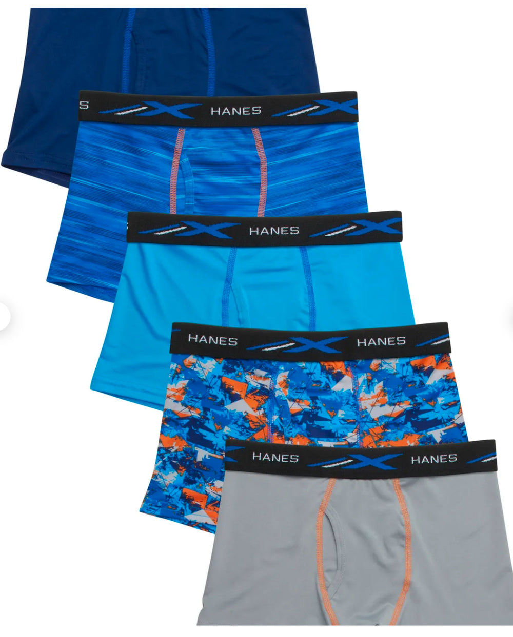 Hanes Boys' 5pk X-Temp Boxer Briefs - Red M