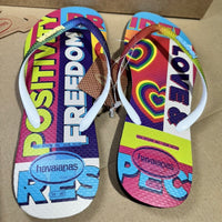 Women’s Havaianas Slim Pride Flip Flops Uk8 New LGBTQ New