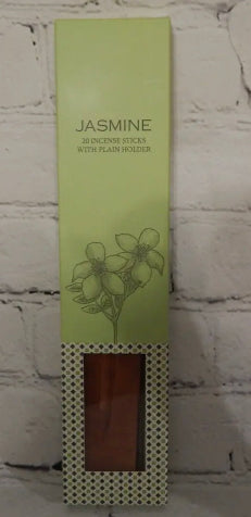 Jasmine 20 incense sticks w/Plain Holder