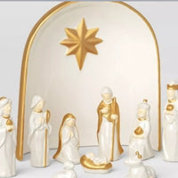 Ceramic Nativity Set Ivory - Threshold