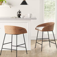 Landis Woven Backed Counter Height Barstool with Cushion - Threshold LPFT069585