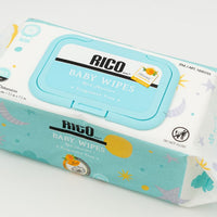 RICO Baby Wipes, Soft Pack w/ Easy Flip-Top Lid, Ultra Moisturizing, 80 Count
