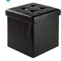 14.96" Ashford Ottoman with Storage, MDF Structure, Cushioned Seat - Winsome LPFN848179