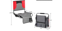 
              PORTAL Stadium Seat Bleacher Seat with Backrest Stadium Chair Bleacher Cushion Chair with Back Support Folding Bleacher Seat for Football, Baseball and Basketball
            