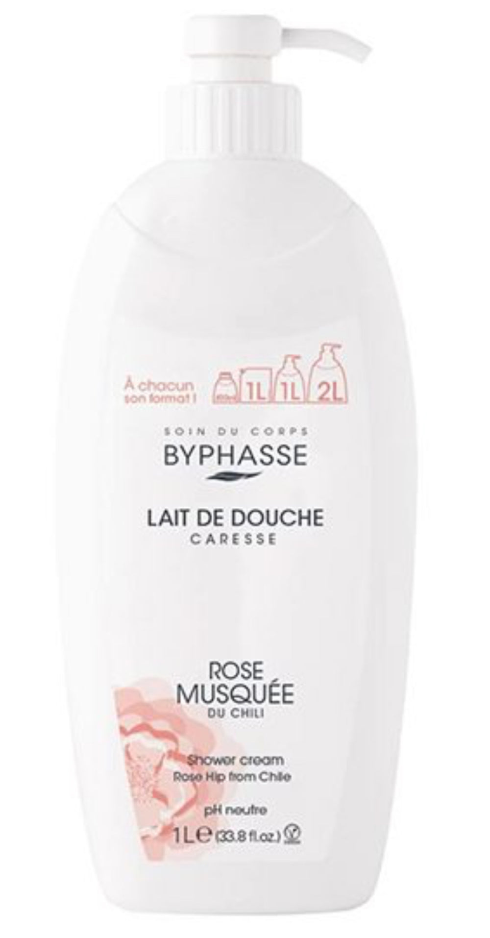 BYPHASSE Caresse Shower Cream Rose Musquée1l