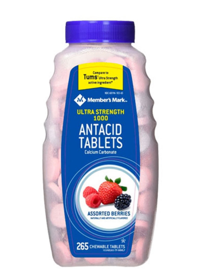 ANTIACIDO TABLETAS BERRIES MEMBERS MARK (265 TABLETS) DLC: Juillet25