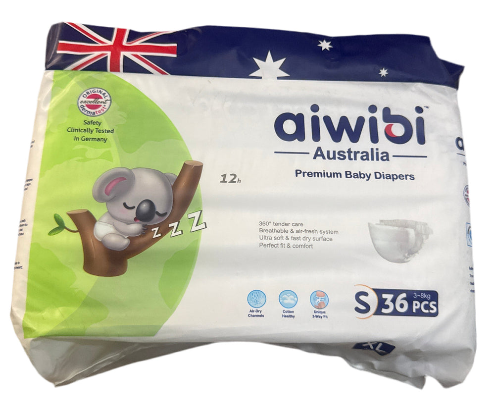 Aiwibi SERVIETTES HYGIENIQUES ULTRA ABSORBANT 100% COTON (size 2) S 36pcs
