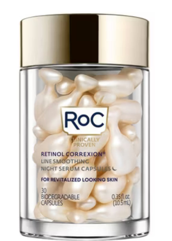 RoC Retinol Capsules Anti-Aging Night Retinol Face Serum Treatment - 30ct/0.35 fl oz 105ml