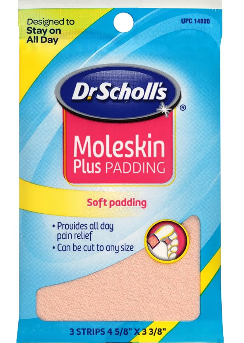 Dr. Scholl's Moleskin Plus Rembourrage de 11,4 cm x 9,5 cm,