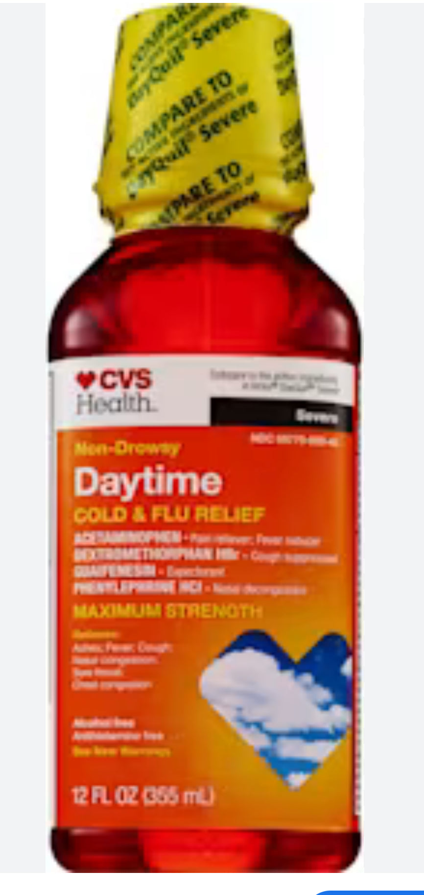 CVS Health Daytime Gold & Flu Relief (355ml) DLC: Juillet26