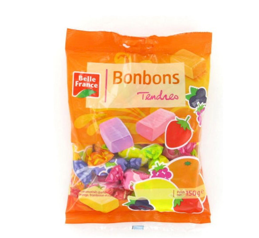 Belle France Bombons Tendres Goût Fruit 150 g