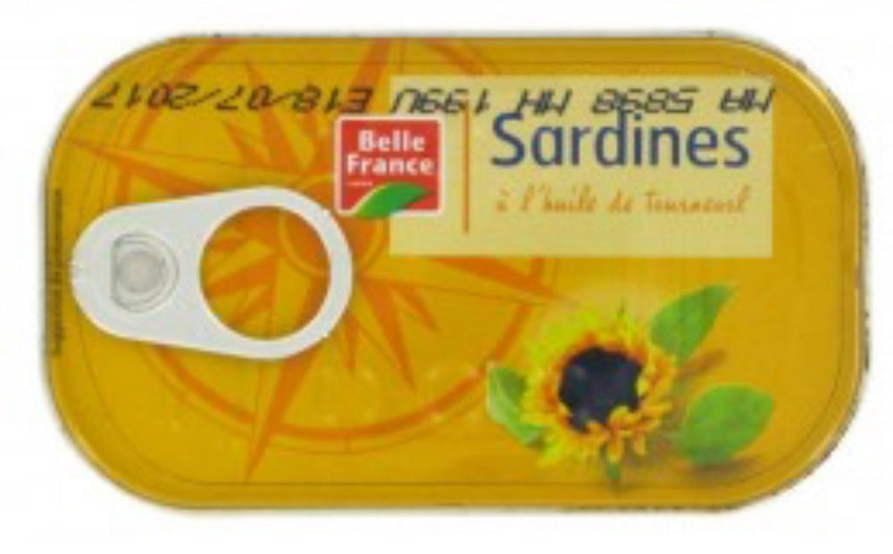Sardines à l'huile de tournesol - Belle France 48g DLC: Mai28