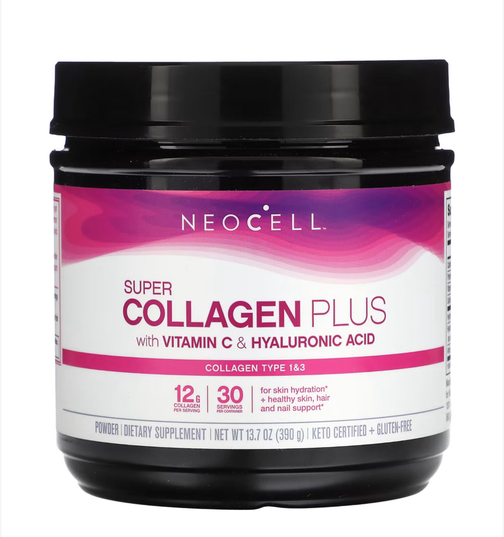 Super Collagen Plus avec vitamine C et acide hyaluronique,(390 g) DLC: 01/2026
