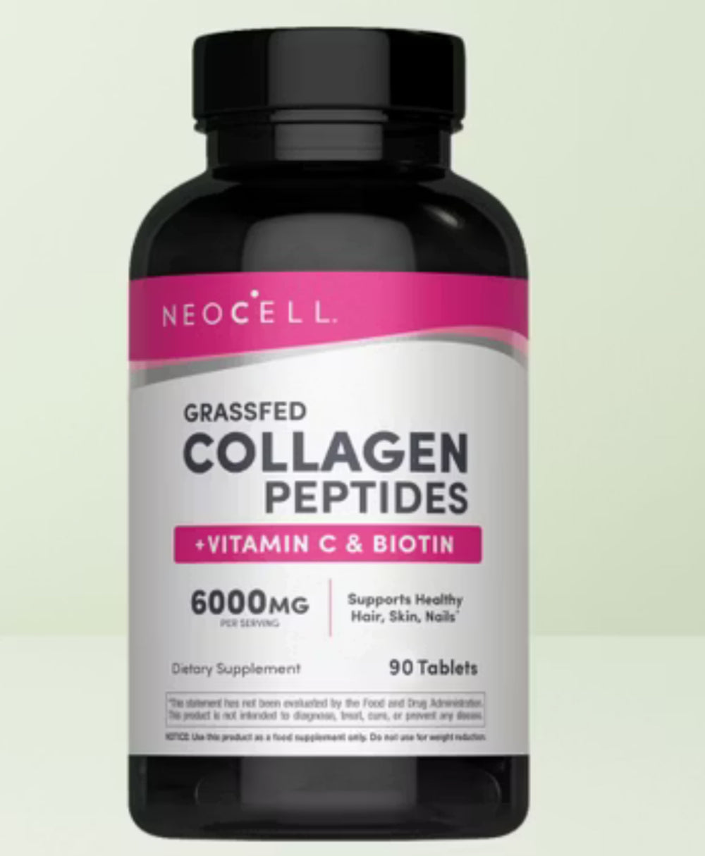 Grassfed Collagen Peptides + C & Biotin, 90 Caplets DLC: Oct26